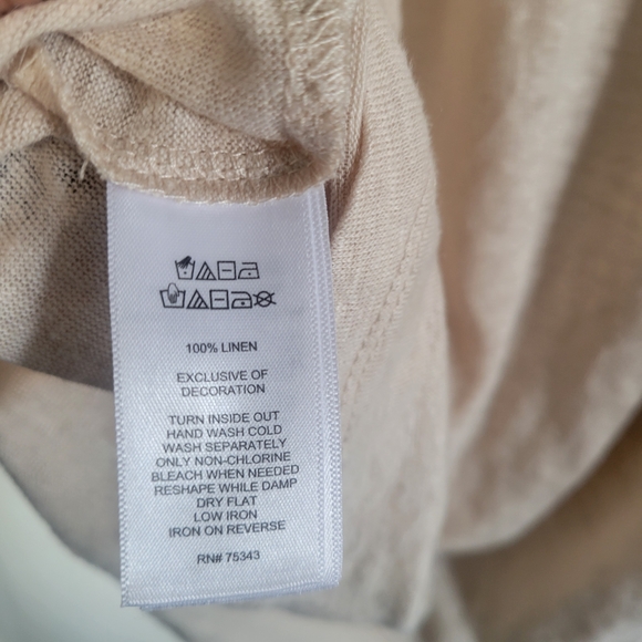 NWT RACHEL ZOE 100% Linen Sleeveless Lace Collar Top Size M - Picture 7 of 9